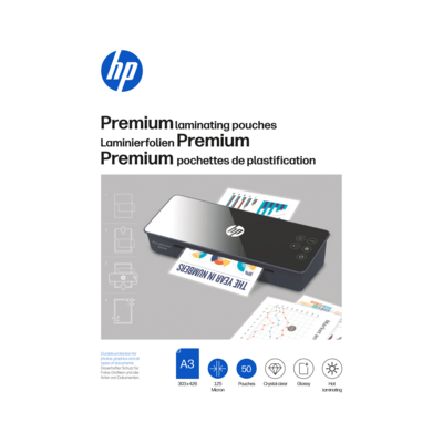 Verpackung HP Laminierfolien Premium A3 125 Micron 50 Stück/GO Europe