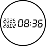 Large display with digital time and date display that can be turned off