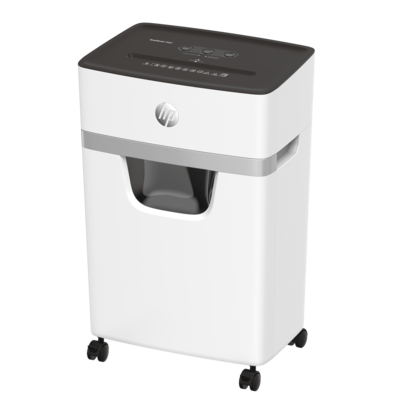 Aktenvernichter HP OneShred 15CC Front linke Seite/GO Europe