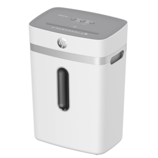 Aktenvernichter HP OneShred 12CC Front linke Seite/GO Europe