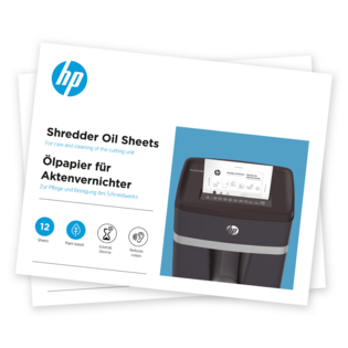 HP Shredder Ölpapier Verpackung Frontansicht/GO Europe