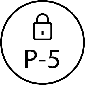 Nível de segurança do triturador de pictogramas P-5/GO Europa