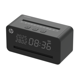 Aktenvernichter HP ClockShred Front linke Seite/GO Europe