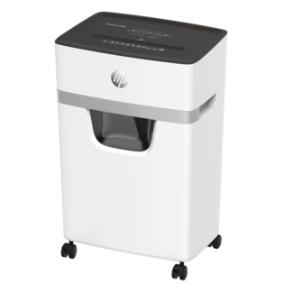 Aktenvernichter HP OneShred 10MC front linke Seite/GO Europe