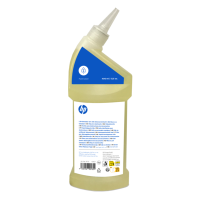 HP Aktenvernichter Öl 400 ml Flasche Rückseite/GO Europe