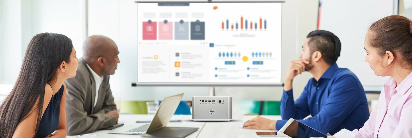 HP Projektor MP2000 PRO im Meeting in Betrieb/GO Europe