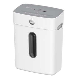 Aktenvernichter HP OneShred 8CC Front linke Seite/GO Europe