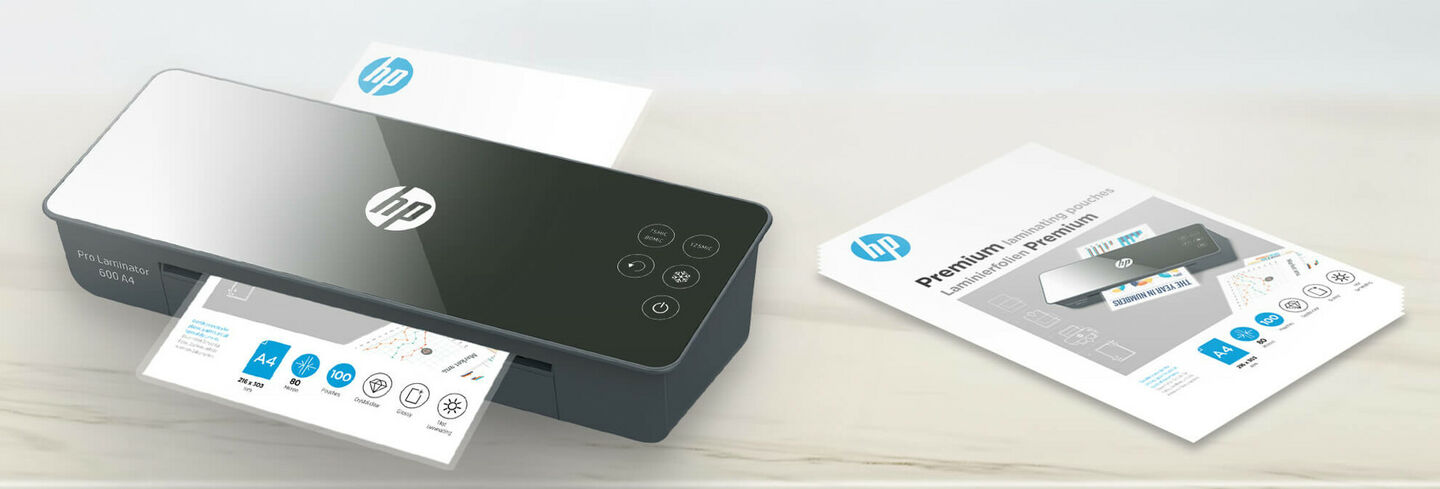 HP Premium laminating films, A4, 125 micron, 100 pieces