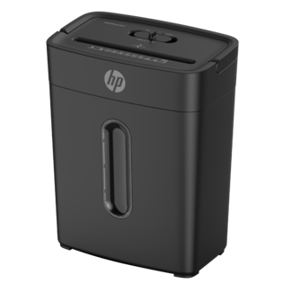 Aktenvernichter HP OneShred 6CC Front linke Seite/GO Europe