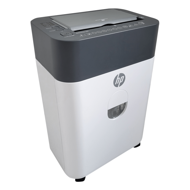 Aktenvernichter HP OneShred Auto 100CC Front rechte Seite/GO Europe
