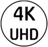 Native 4K UHD-Auflösung (3840 p x 2160 p) für gestochen scharfe Bilder