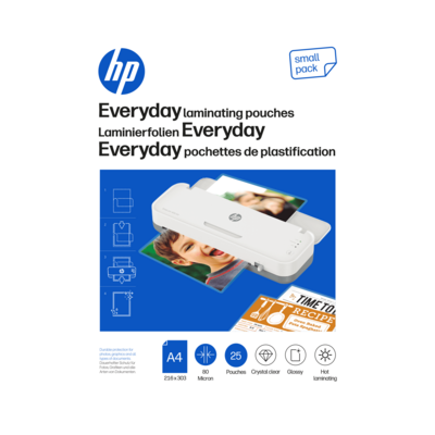 Verpackung HP Laminierfolien Everyday A4 80 Micron 25 Stück/GO Europe