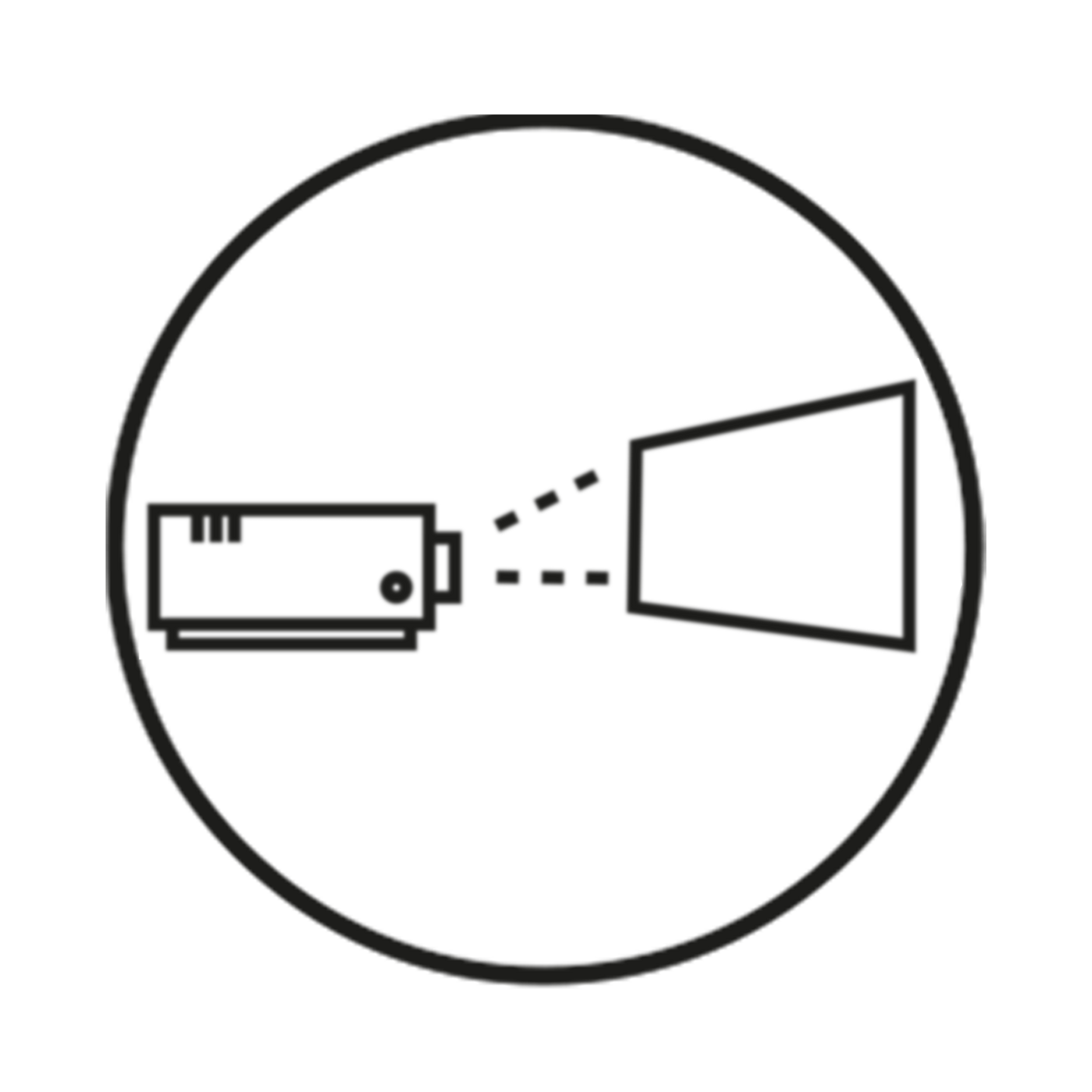 Piktogramm Projektor Projektionsverhältnis