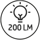 LED-Lichtquelle mit einer Lichtstärke von 200 LED-Lumen