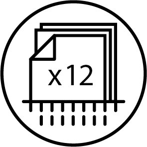 Capacidade de corte da trituradora de pictogramas 12 folhas/GO Europa