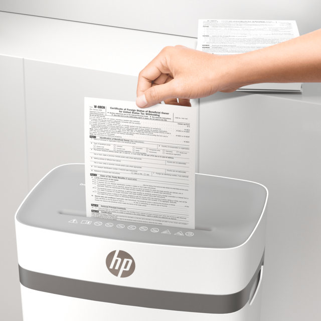 Distruggi documenti HP ONESHRED 23 litri bianco - DIMOStore