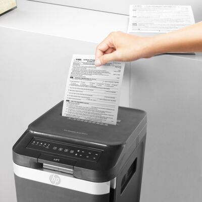 Aktenvernichter HP Pro Shredder Auto 400MC Papierzuführung/GO Europe