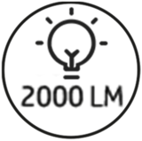LED-Lichtquelle mit einer Lichtstärke von 2.000 LED-Lumen