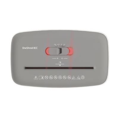 Aktenvernichter HP OneShred 8CC Bedienfeld rote LED/GO Europe