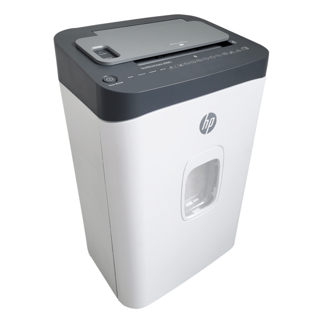 Aktenvernichter HP OneShred Auto 200CC Front rechte Seite/GO Europe