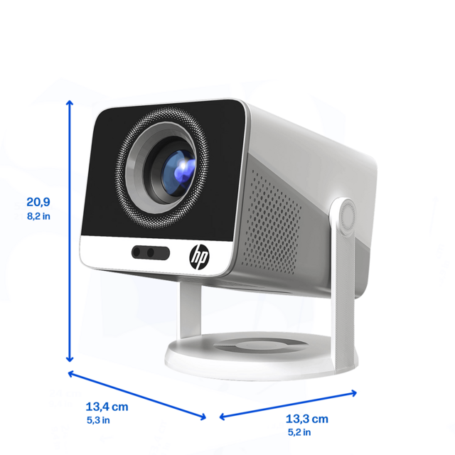 Projektor HP MC425 mit Abmessungen/GO Europe