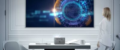 HP Projektor MP2000 PRO im Büro in Betrieb/GO Europe