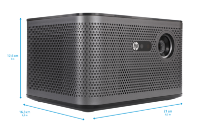 Projektor HP MP2000 PRO mit Abmessungen/GO Europe