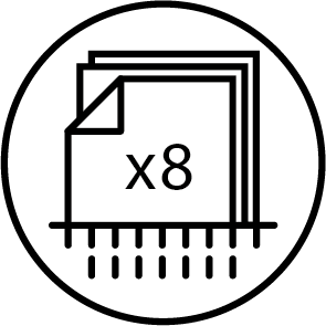 Piktogramm Shredder Schnittleistung 8 Blatt/GO Europe