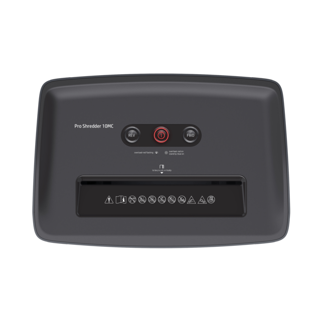 HP Pro Shredder 10MC Bedienfeld rote LED/GO Europe
