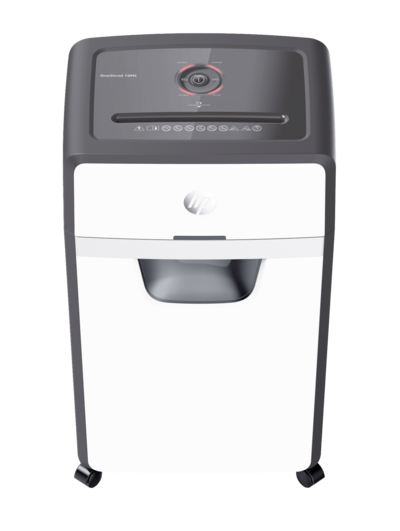 Aktenvernichter HP OneShred 16MC Front von oben/GO Europe