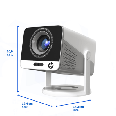 Projektor HP MC425 mit Abmessungen/GO Europe