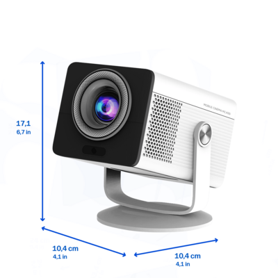 Projektor HP MC400 mit Abmessungen/GO Europe