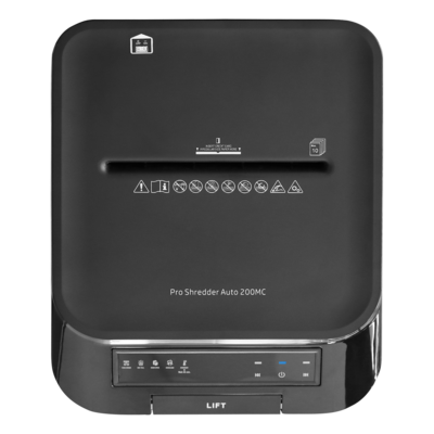 Aktenvernichter HP Pro Shredder Auto 200MC oben blaue LED/GO Europe